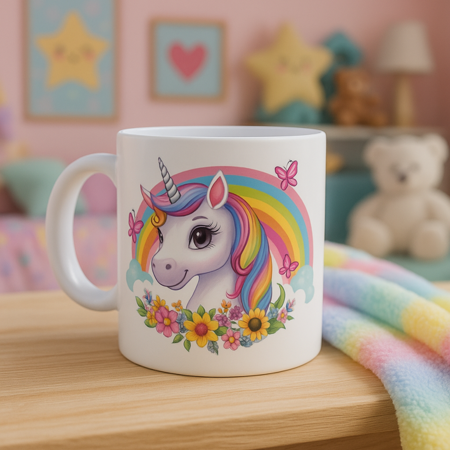 ☕ Mug blanc mat « Licorne »