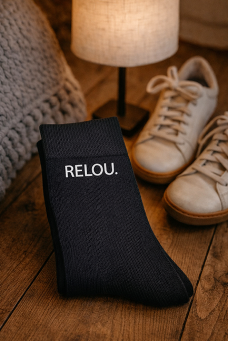 Chaussettes à messages homme – “Relou”