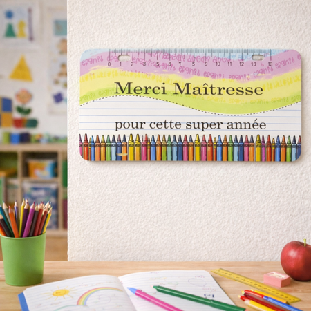  plaque  merci maitresse pour cette super année 