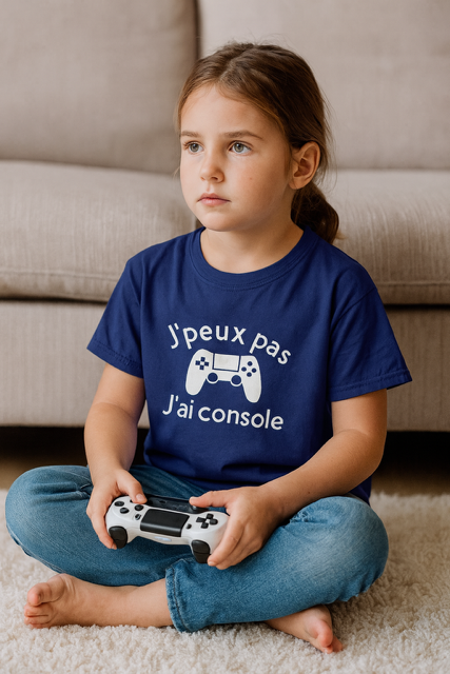 T-shirt enfant – J’peux pas, j’ai console” 🎮😎 