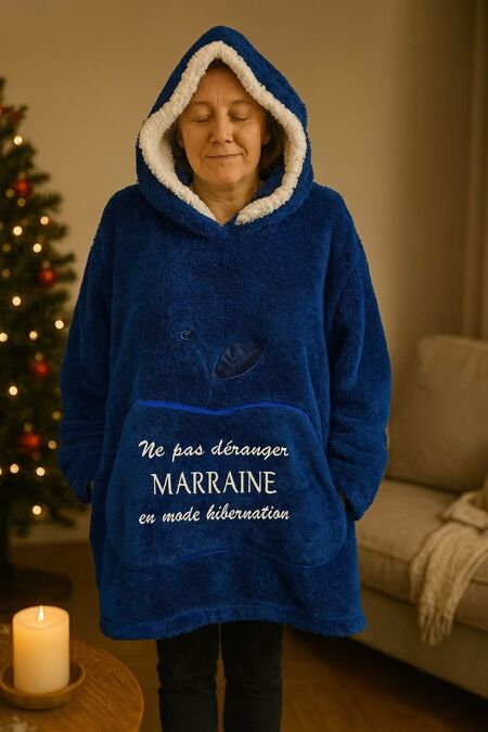 ✨ Pull couverture « Ne pas déranger – Marraine en mode hibernation »