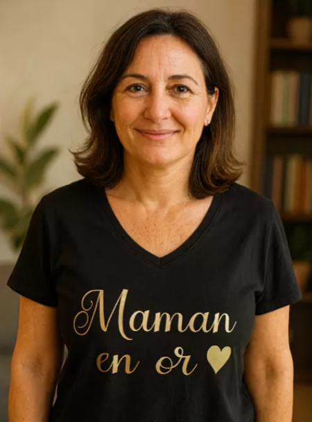  T-shirt Femme « Maman en or » – Valeur inestimable