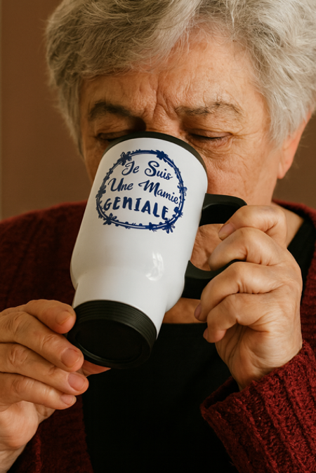 Tasse isotherme “Je suis une mamie géniale” 