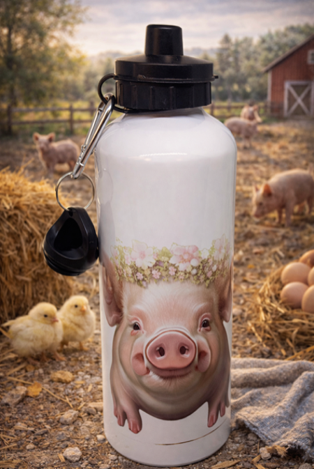 🐷💖 Gourde Aluminium « Cochon Trop Mignon » 💦