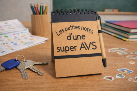 Carnet + stylo – “Les petites notes d’une super AVS” ✏️📒💖