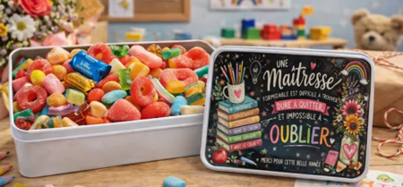 🧰🍎 Boîte de rangement métal « Maîtresse » 🍎🧰