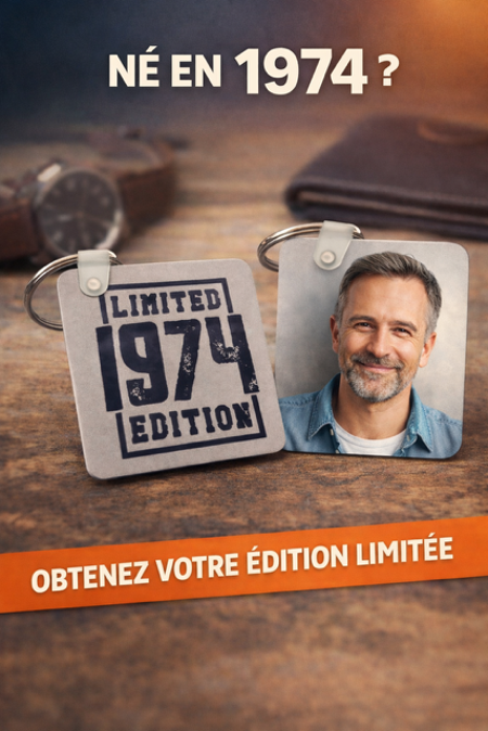 🔑 Porte-clés personnalisé – Édition limitée 1974