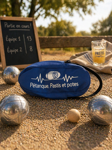 🎯 Sacoche Pétanque – « Pétanque, Pastis, Potes »