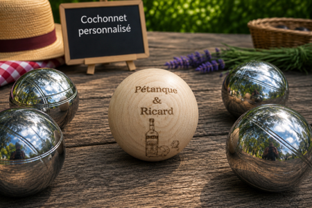 Cochonnet personnalisé "Pétanque & Ricard" 🐷🍋😄