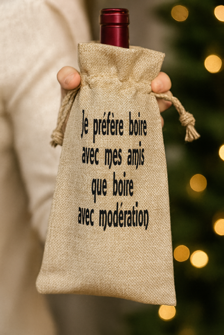Sac à Bouteilles « Je préfère boire avec mes amis que boire avec modération »