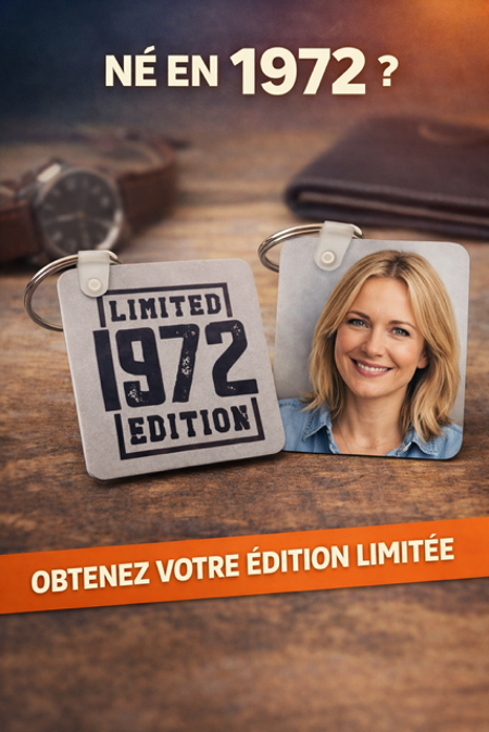 🔑 Porte-clés personnalisé – Édition limitée 1972