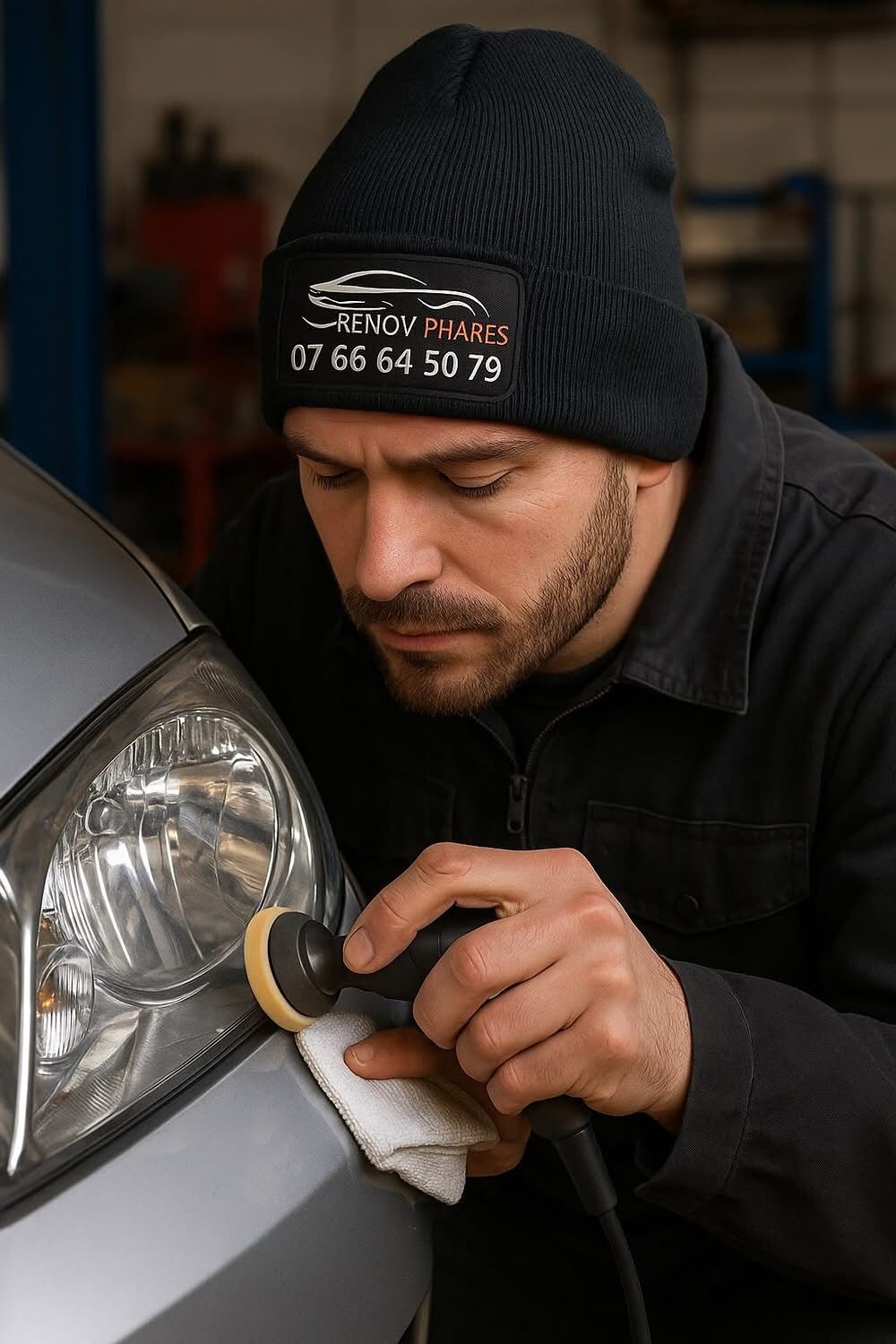Bonnet avec logo en flocage