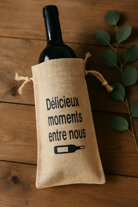 sac à bouteille – “Délicieux moments entre nous” 