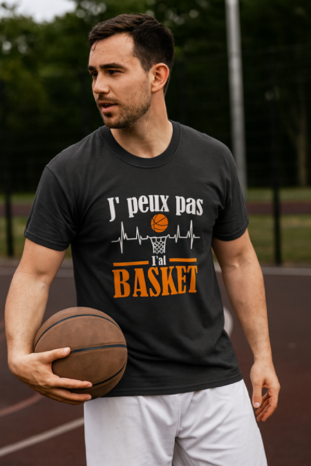 🏀 T-shirt « J’peux pas, j’ai basket »