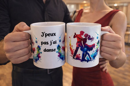 ☕ Mug blanc « J’peux pas, j’ai danse »