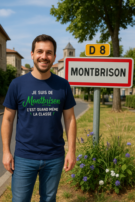 👕 T-shirt homme « Je suis de Montbrison, c’est quand même la classe »