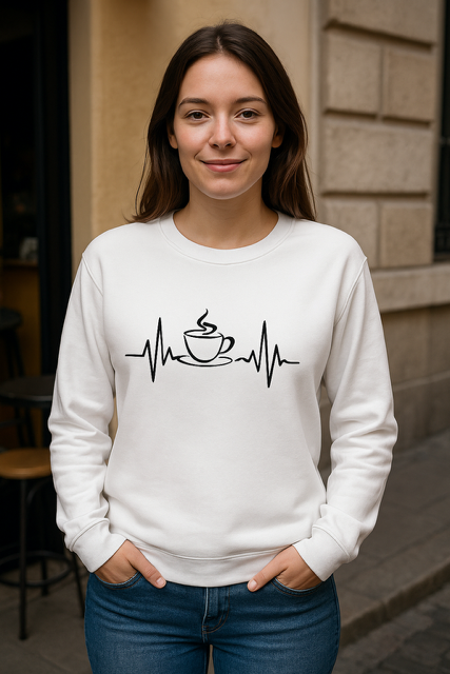 Pull femme "Ligne de vie : café" 
