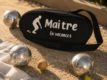 🎯😎 Sacoche de Pétanque « Maître en Vacances » 😎🎯