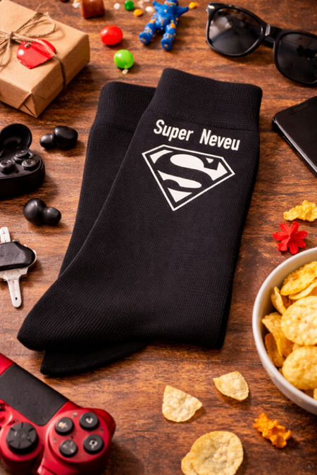 🧦 Chaussettes homme « Super neveu »