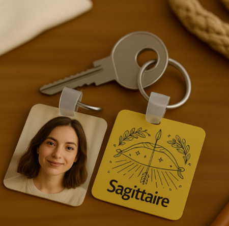 ♐ Porte-clés personnalisé – Signe astrologique Sagittaire