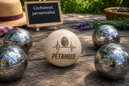 Cochonnet personnalisé "Pétanque" avec ligne de vie 🐷❤️