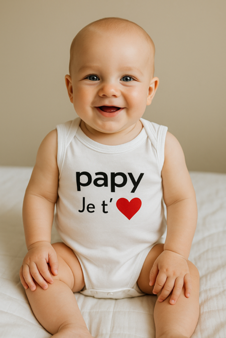 👶 Body bébé – “Papy je t’aime” 💙