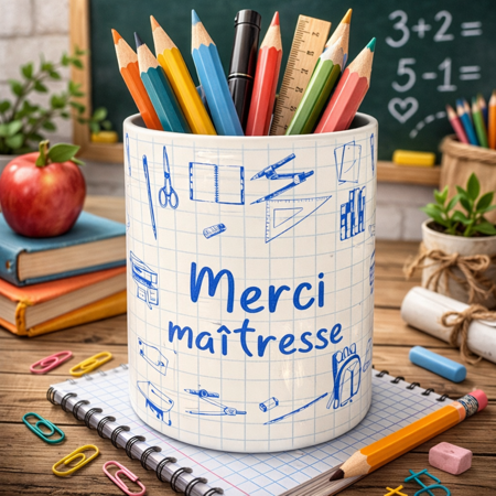 Pot à crayons – “Merci maîtresse” ✏️💖