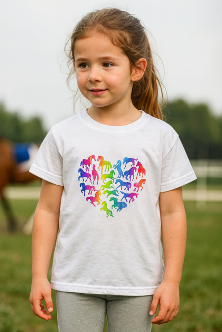 T-shirt enfant – Cœur Cheval 🐴❤️