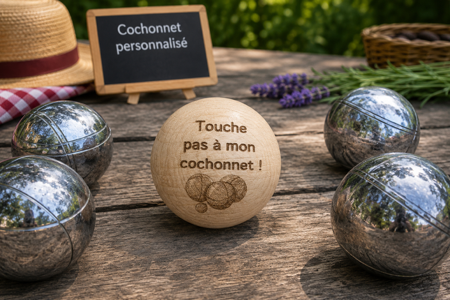 Cochonnet personnalisé "Touche pas à mon cochonnet" 🐷🚫😂