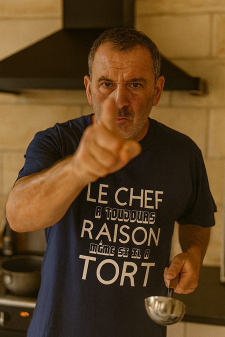 T-shirt homme "Le chef a toujours raison (même s’il a tort)" 