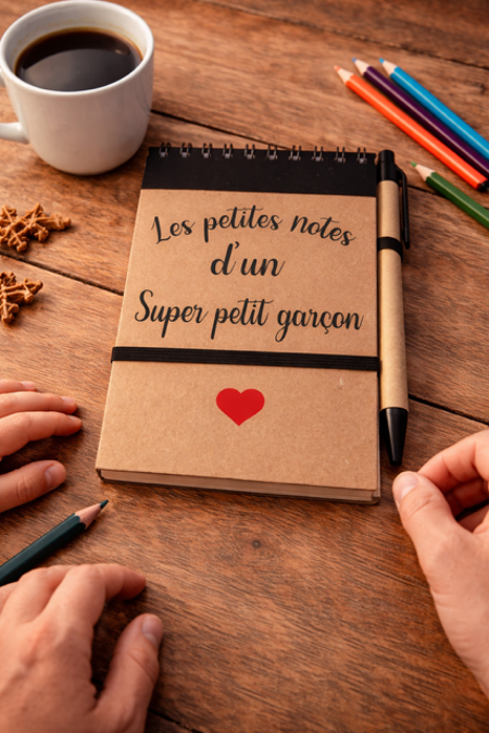 Carnet + stylo – Les petites notes d’un super petit garçon