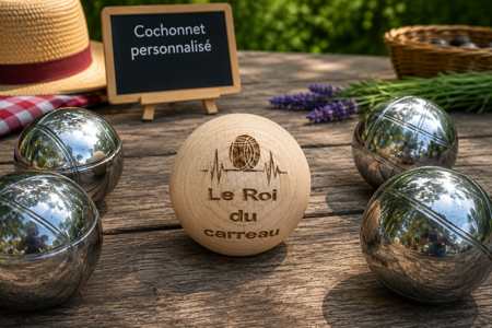 Cochonnet personnalisé "Le Roi du Carreau" avec ligne de vie 👑🐷