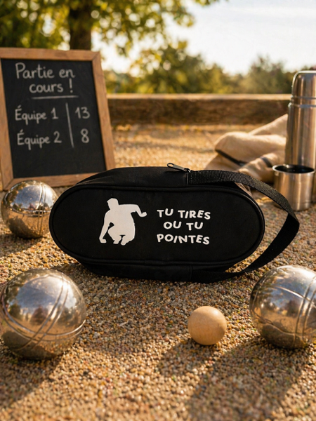 🎯 Sacoche Pétanque – « Tu tires ou tu pointes ? »