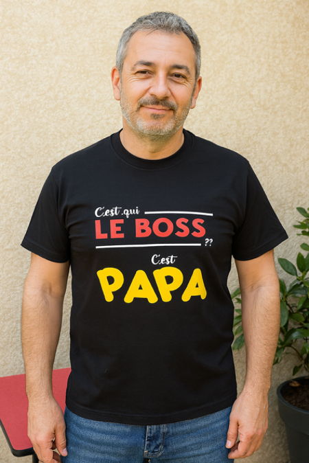 T-shirt homme "C’est qui le boss ? C’est papa !" 