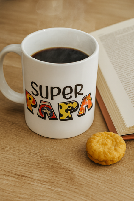☕ Mug blanc mat « Super Papa »