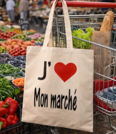 Tote Bag – “J’aime mon marché” 🥕👜