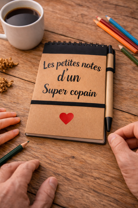 Carnet + stylo – Les petites notes d’un super copain