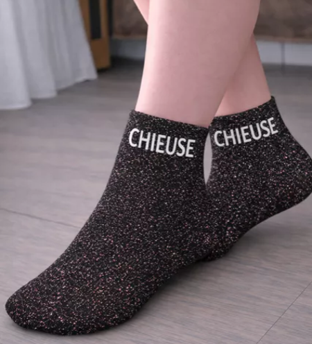 Chaussettes à Paillettes – “Chieuse”