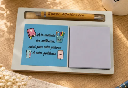 📒✏️ Bloc-notes + Stylo « À la meilleure des maîtresses » ✏️📒