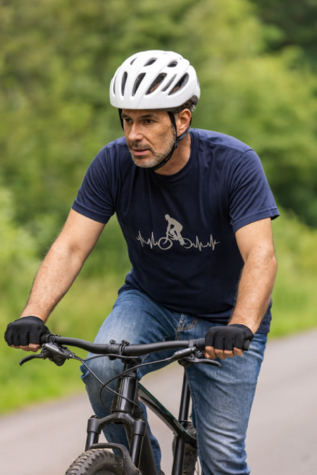 👕 T-shirt homme « Ligne de vie cycliste »