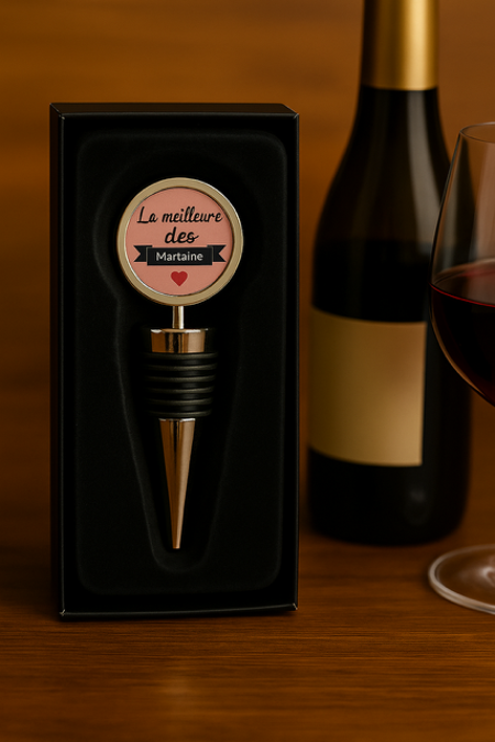 Bouchon de bouteille en acier “La meilleure des marraine” 