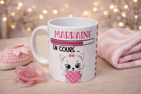 ☕ Mug blanc « Marraine en cours »