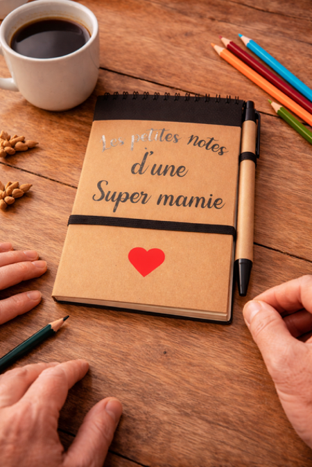 Carnet + stylo – Les petites notes d’une super mamie
