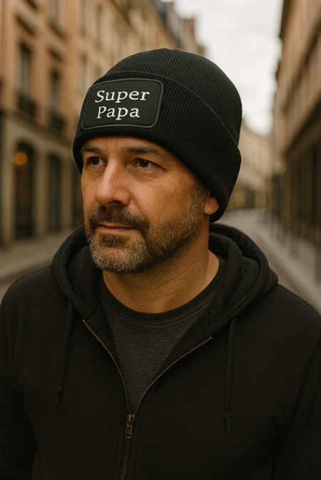 Bonnet homme "Super Papa" 