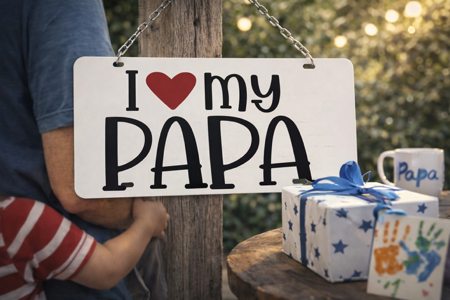 Plaque humoristique – I love my Papa