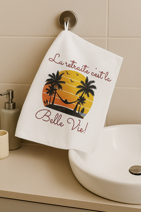 Essuie-mains “La retraite c’est la belle vie” 