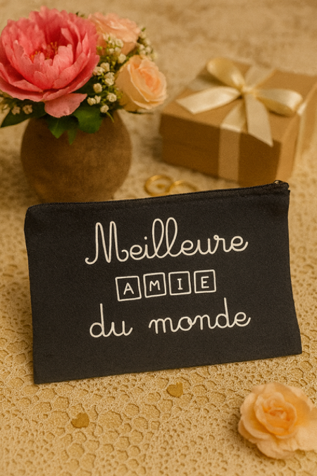 Pochette de rangement personnalisée – Meilleure amie du monde