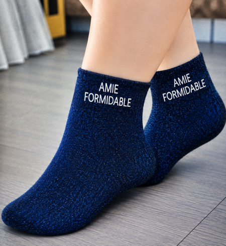 Chaussettes à paillettes « Amie Formidable » ✨💕🧦