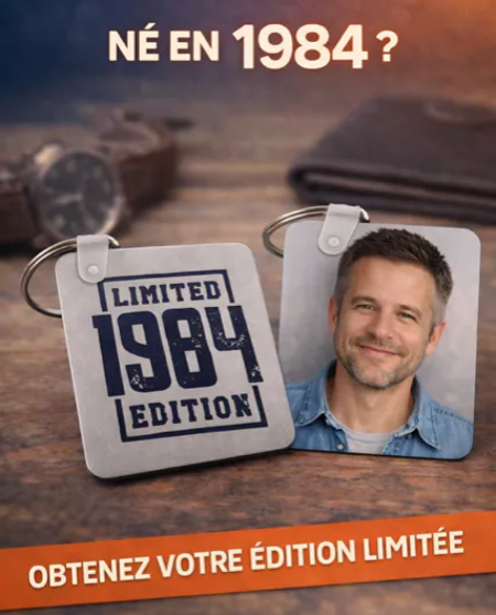 🔑 Porte-clés personnalisé – Édition limitée 1984