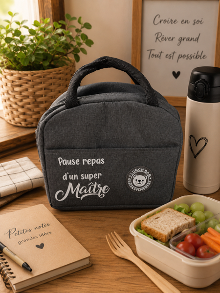 lunch bag isotherme 🍽️😎 Pause repas d'un Super Maître 😎🍽️